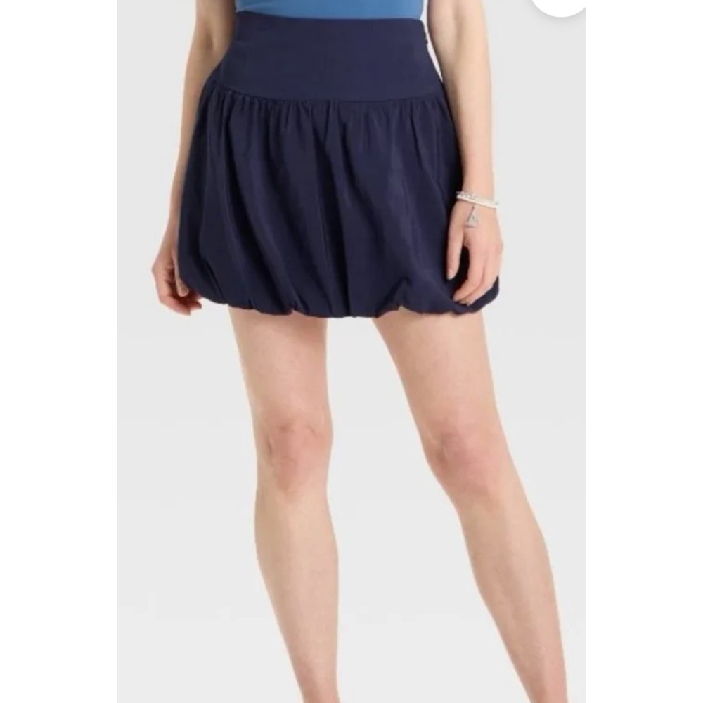 A New Day Women's Blue Bubble Hem Mini Skirt Size 6